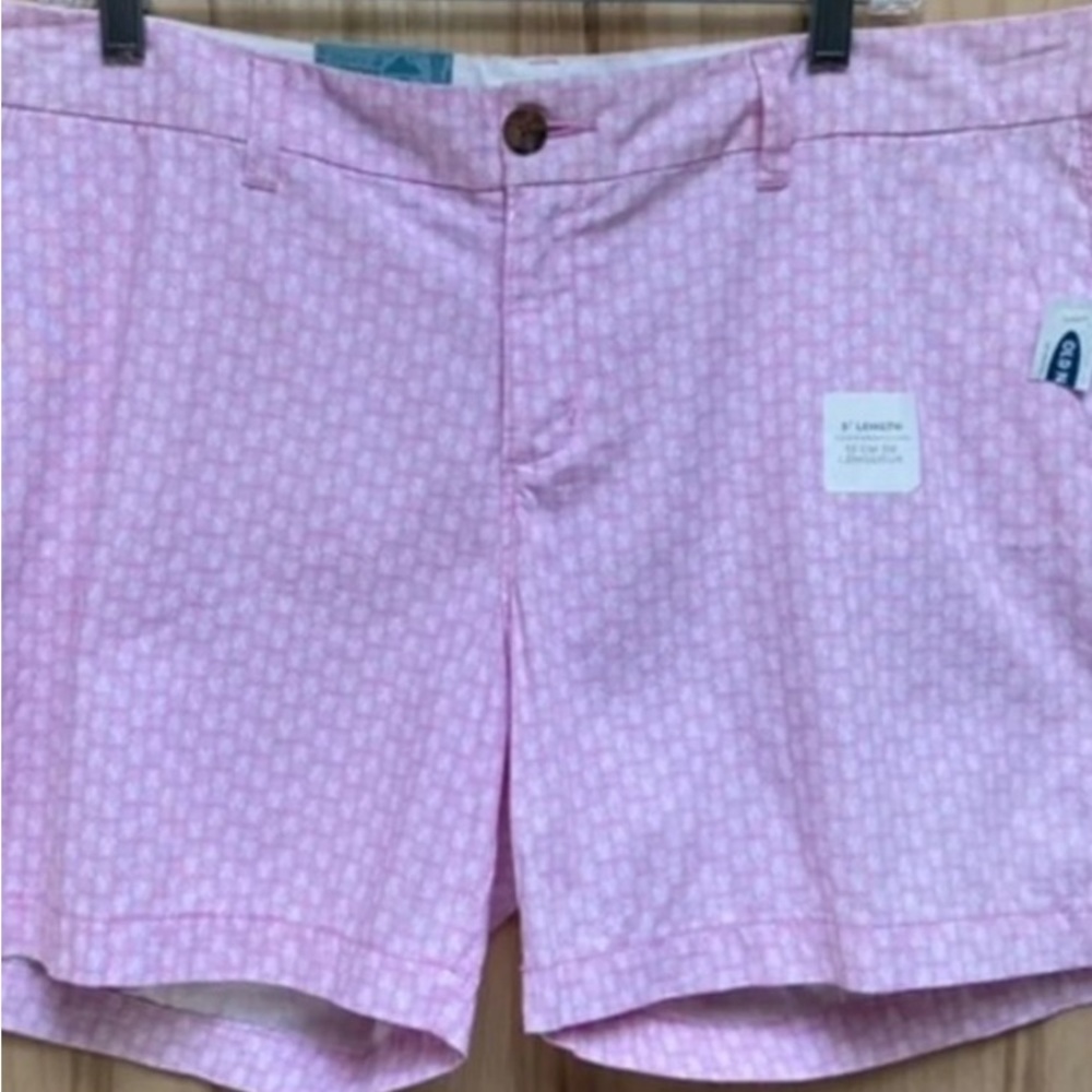 Old Navy pink pineapple shorts size 14